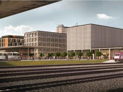 Vizualizace nového dopravního terminálu ve Zlíně (Foto: MěÚ Zlín) Vizualizace nového dopravního terminálu ve Zlíně (Foto: MěÚ Zlín)