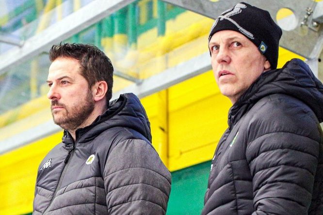 Foto: Hokejisty prvoligového Vsetína i v další sezoně povedou Roman Stantien a Jan Srdínko. Foto: www.hc-vsetin.cz